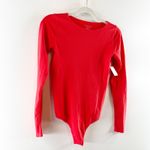 Free People Intimately  Long Sleeve Seamless Crewneck Bodysuit Red Medium Large Photo 7