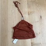 Ownley Halter Top Vienna Size M Brown Silver Size M Photo 2