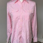 Ralph Lauren Lauren Jeans Co Pink White Striped Button Down Shirt M Cotton Photo 0