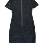 Reiss  Black Short Sleeve Crochet Dress Photo 1