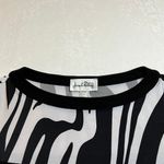 Joseph Ribkoff Round Neck Stripe Tropical Zebra Print Dress Size 10 Colorful Photo 4