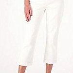 NYDJ  White Denim Capri Pants Size 8 NWOT Photo 0