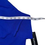 Bebe NWT  Double Ruffle Halter Neck Side Slit Gown In Cobalt 6 Photo 6