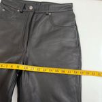 Frontier Leathers Womens Pants 8 Black Leather Straight Casual Biker Office Moto Photo 8