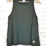 Adidas Womens S Racerback Tank Top Back Mesh Olive Green Scoop Neck Photo 0