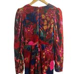 Farm Rio Snake Garden Red Velvet Floral Print V-Neck Long Sleeve Jumpsuit Sz XS Photo 14
