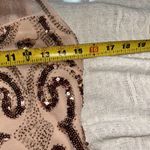 Vvm Curve Formal Dress. Size Medium. Rose Gold. Sheer Top. NWT. Has Stretch Gold Photo 12