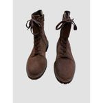 Vince Camuto Fawdry Womens Chocolate Brown Combat & Lace-up Boots Side Zip 6.5M Photo 1