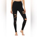 Alo Yoga Alo Black High-Waisted Cutout Leggings Photo 3