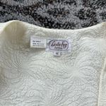 Leslie Fay Vintage Petites Textured Peplum Top & Skirt Set Black Cream 14 Photo 5