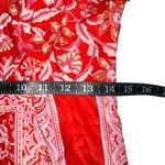 Antik Batik Iloni Cotton Silk Blend Red Floral Print Mini Dress SMALL Photo 8
