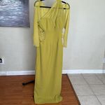 House Of CB  XL D-DD 'Zahra' Chartreuse Plunge Maxi Dress mustard yellow‎ NWOT Photo 4
