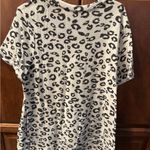 White Birch  Leopard Print Short Sleeve Top - Black and Gray Photo 2