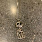 Retro skull necklace pendant Gray Photo 3
