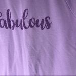 Isaac Mizrahi “Fabulous” long sleeve graphic purple sweatshirt / top S Photo 4