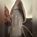 Panara by Dovecote Taupe Suede Ankle Strap Heels Tan Size 9 Photo 6