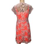 Nanette Lepore NWT Waldorf Girl Sheath Orange Crepe w/Lavender Lace Dress 10 Photo 4