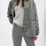 NWT The Gap SZ.26 High Rise Vegan Suede Retro ’70s Flare Jeans Pants Grey Gray Photo 11