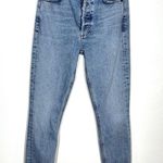 AGOLDE Sz 24 Nico High Rise Slim Jeans Button Fly Raw Hem Photo 1