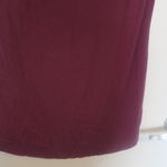 PINK - Victoria's Secret  super soft v-neck short sleeve top with pink on front flowy in burgundy purple and white size small. Photo 7