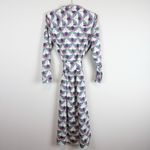 Untuckit for Her Peyton Midi Shirt Dress Stretch Cotton Swan Print Size 6 White Photo 9