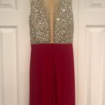 Blush Prom Red Prom Dress Photo 4