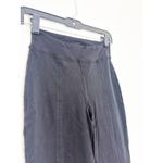 Alo Yoga Alo Airbrush High-Waist Flutter Cropped Leggings Size XS Black Split Flare Hem Photo 5