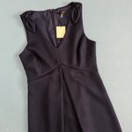 Trina Turk NWT  Observer Navy Blue Jacquard Tie Shoulder Dress Photo 3