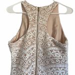 Lavender Brown NWOT  White Lace Overlay Dress Photo 6