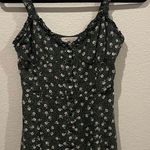 Urban Outfitters Floral Ruffle Button-Front Green Romper Photo 4