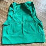 Garage green cropped ribbed deep v-neck cami Photo 1