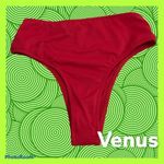 Venus  Size 6 Red Hot High Waist Cheeky Bikini Bottom. Preowned Photo 0