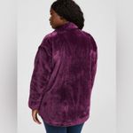 Torrid Cozy Plush Purple Fur Snap Front Teddy Shacket - size 1 Photo 11