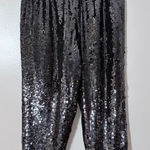 Alice + Olivia NWOT Black Sequin Pants Size 2 Photo 0
