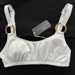 NWT Kenny Flowers the Santorini gold ring white sporty bikini top small Photo 3