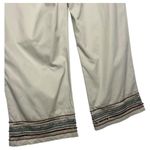 VTG Casual Corner Capri Pants Womens 10 Beaded Wide Leg Dead Stock Boho Tan Brown Photo 6