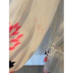 RD & Koko White And Pink Embroidered Rhinestone Tassel Cold Shoulder‎ Dress S Photo 9