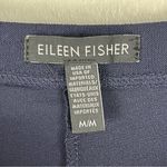 Eileen Fisher  Navy Blue High Rise Pull On Elastic Waist Pants Slacks Size Medium Photo 2