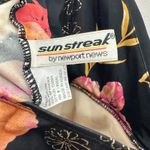 Newport News Sun Streak One Piece Swimsuit 12T Black Floral Asian Print Y2K Vtg Photo 5