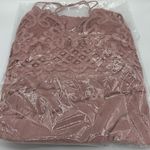 Free People NEW!  Adella Slip Dress ROSE Pink Lace Spaghetti Strap Ruffle SMALL Photo 8