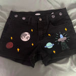 Old Navy Hand-painted space shorts🌕🖤💫  Photo 0