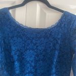Laundry by Shelli Segal Laundry‎ by Shelli Segal Poseidon blue lace dress quarter sleeve size 0 Photo 4