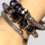 Silver and stone sparkle snake style bracelet. New Silver Photo 1