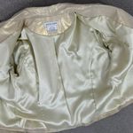 Newport News Vintage Leather Metallic Gold Blazer Jacket Size 8 Photo 7
