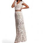 Lace Skirt & Crop Top Set White Size L Photo 3