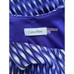 Calvin Klein Blue Printed Sleeveless Chiffon Business Casual Dress Women’s Sz 4 Photo 4