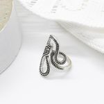 Boho Silver Snake Ring Photo 1