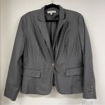 Nine West Grey Single Button Closure Classic Womens Blazer Jacket 16 Suit Work Photo 0