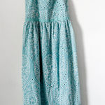 Altar'd State Altar’d State Turquoise Eyelet Halter Maxi Dress Photo 0