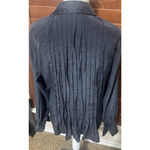 Liz Claiborne Women's Button Up Shirt Blouse Long Sleeve 100% Silk Black Size 10 Photo 3